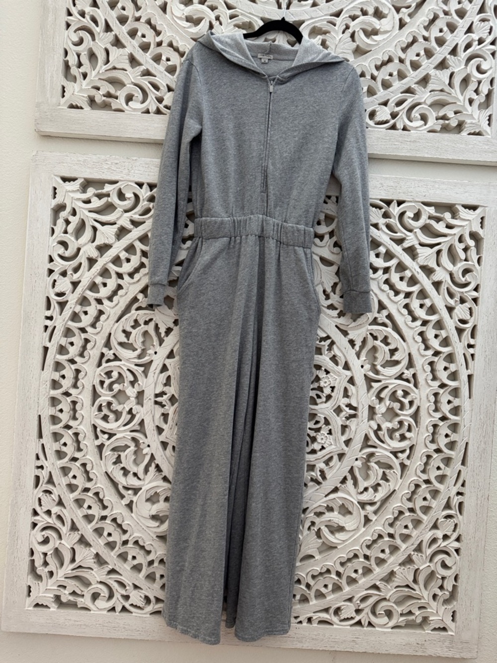 Habitual Kids Gray Hooded One-Piece Jumpsuit